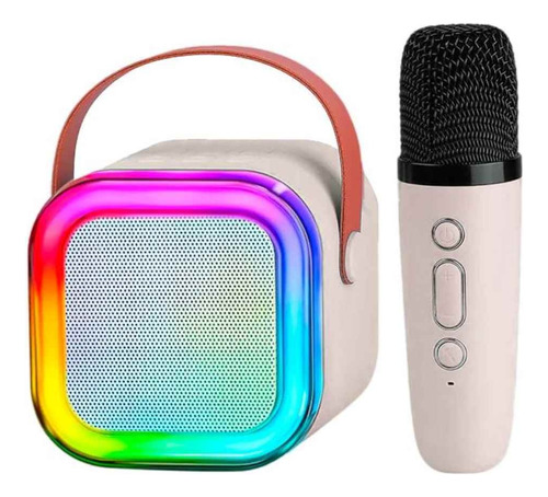  Mini Parlante Rgb Con Micrófono Bluetooth Efecto De Sonidos