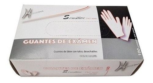 Guantes Latex Talla L Con Polvo Sensitive Caja 100 Unidades