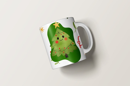Trio De Tazas Navideñas Personalizadas Con Nombre/frase