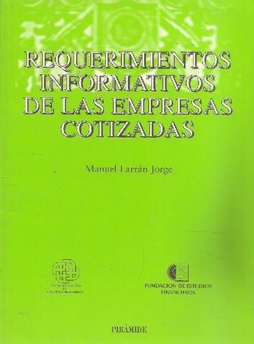 Libro Requerimientos Informativos De Las Empresas Cotizadas