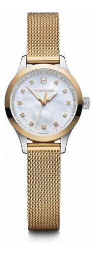 Reloj Victorinox Alliance Mujer Acero Tejido Dorado 241879