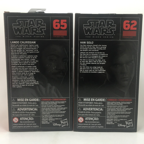 Hasbro Star Wars Black Series Set Han Solo Y Lando Calrissia