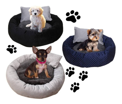 Cama Mascota Diseño Cuadritos Mediana Perro Gato 50*50 