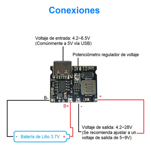Módulo De Carga Batería Litio, 5 A 9v, Electrónica, Energía