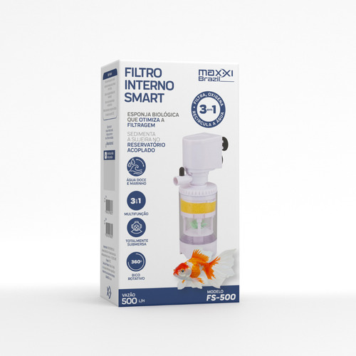 Filtro Interno Smart Fs-500 3 Em 1 500l/h 110v Maxxi