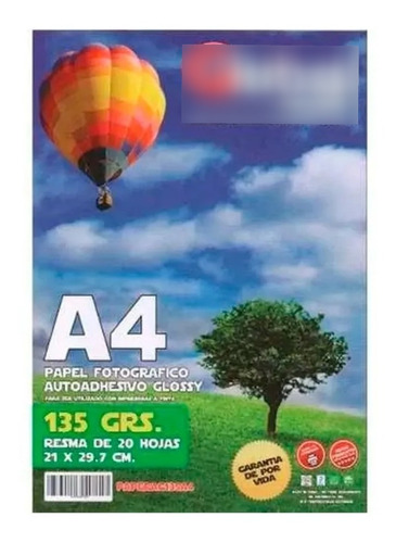 Papel Fotografico Glossy Autoadhesivo X 20hjs- 135g V.devoto