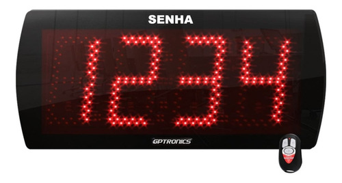 Grande Painel Senhas 4 Dígitos 2 Controles S/ Fio Sequencial