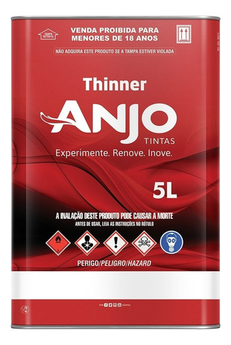 Thinner 2750 5 Litros Emb. C/ 4 Un - Anjo