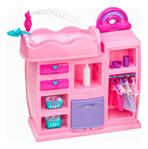 Berço Magic Toys Boneca Chuveiro Banheira Acessórios | MercadoLivre