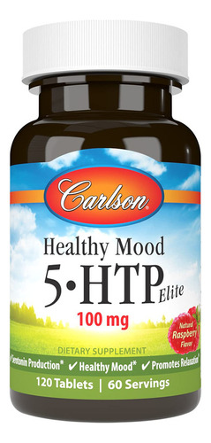 Carlson Healthy Mood 5-htp Elite 50 Mg Masticables De Frambu