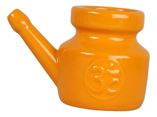 Neti Pot De Cerámica Sinus Rinse Pot Agarre Naranja Naranja