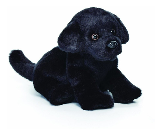 31cm Suave Lindo Coleccionable Animal Mascota Perro de Peluche Negro Labrador 
