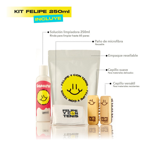 Felipe Y Con Tenis Kit Felipe 250ml Limpieza Sneakers