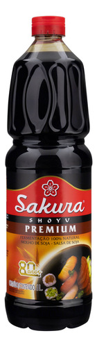 Molho shoyu Sakura Premium sem glúten em garrafa 1 L