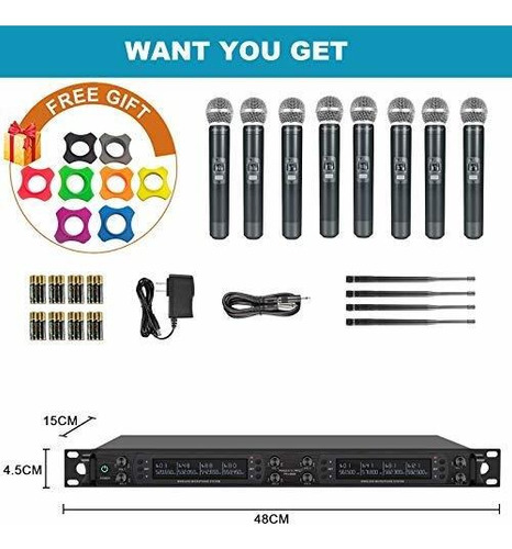 Pack Sistema De Micrófono Inalámbrico Phenyx Pro X9 -negro