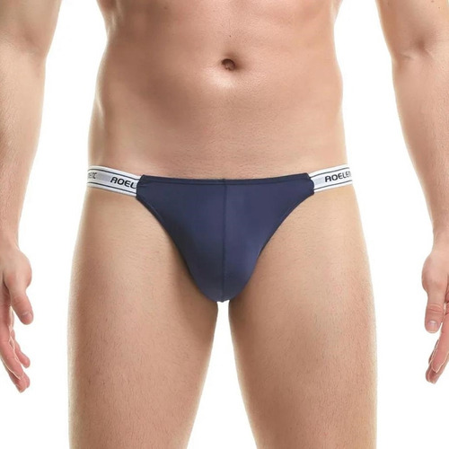  Brief Tanga Para Hombre De Textura En Seda Y Cintura Baja 