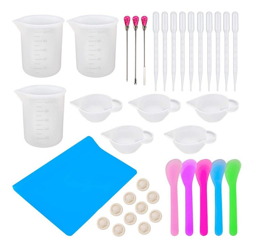 Kits Fundição Resina Copo Mistura De Silicone Copo Medidor