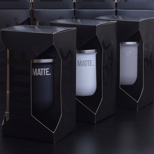 Mate Steel De Acero Inoxidable Termico + Bombilla - Matte