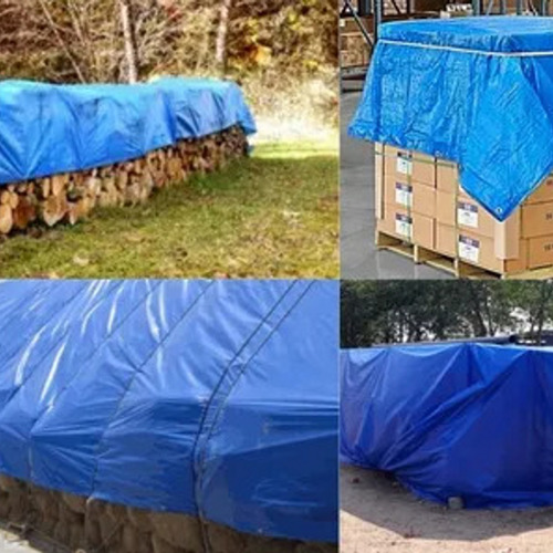 Lona Plástica Impermeável 300 Micras 5x5 Cores Cor Azul