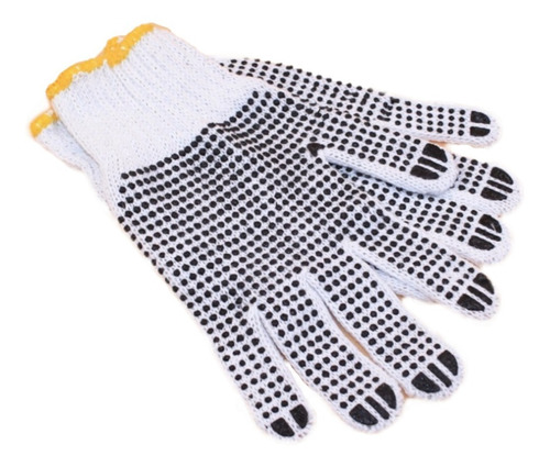 Guantes Hilaza-puntos Pvc Ambas Caras Talla Unica X 6 Pares