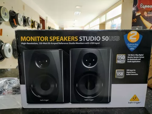 KIT 2 MONITORES DE REFERENCIA 150W STUDIO 50 USB BEHRINGER