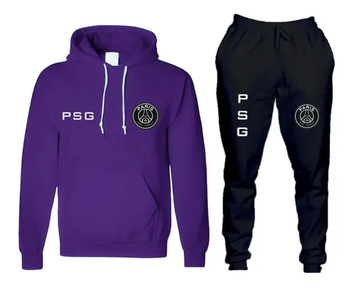 comprar Blusa De Frio E Calça Conjunto Moletom Flanelado Psg Preto 