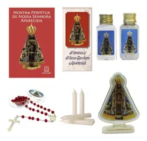 Comprar Novena Perpétua De Nossa Senhora Aparecida Kit Novena Completo Com Livro, Folheto Novena, Água, Sal, Vela, Terço E Imagem De Nossa Senhora Aparecida Fé