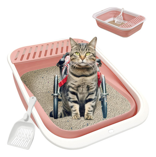 Vcepjh Caja De Arena Grande Para Gatos, Abierta De Entrada B