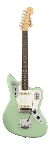 Guitarra eléctrica Squier by Fender Vintage Modified Jaguar de tilo surf green brillante con diapasón de palo de rosa