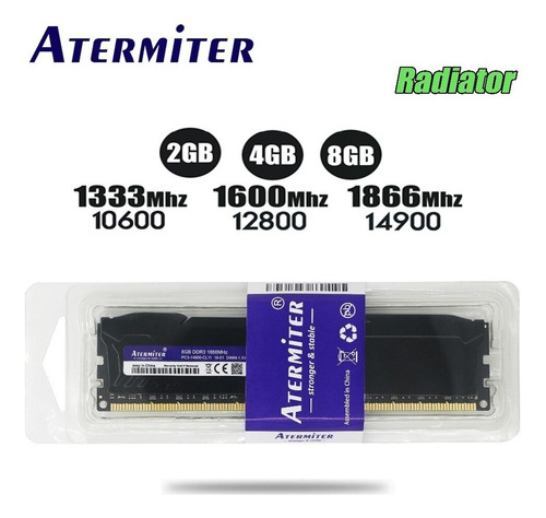 Memória Gamer Atermiter Ddr3 8gb/1333 P/ Intel - Lacrada