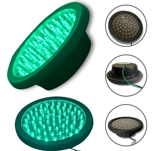 Bolacha Led Semáforo 200mm Norma Nbr Verde Bivolt