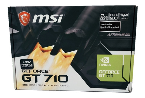 Tarjeta De Video Ddr3 2gb Msi Gt 710 Hdmi Dvi Vga