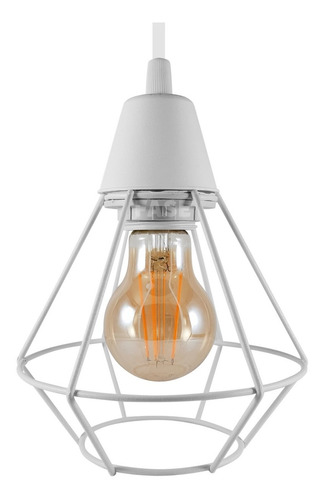 Colgante Vintage 1 Luz Jaula Diamante Deco Moderna Apto Led