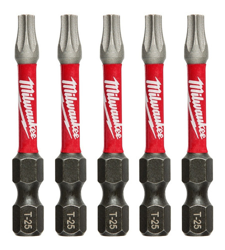 5 Puntas Torx De Impacto T25x2 Pulgadas Milwaukee 48-32-4485