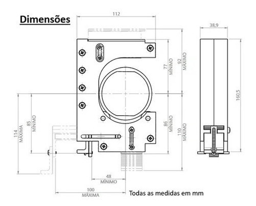 Imagem 2 de 3 de Mancal Smart Central Ajustável Udinese T60nyl