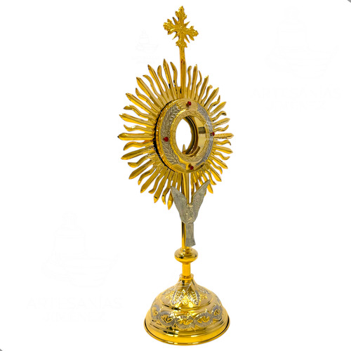 Custodia U Ostensorio Santísimo 65 Cm Corona Laurel Y Angel