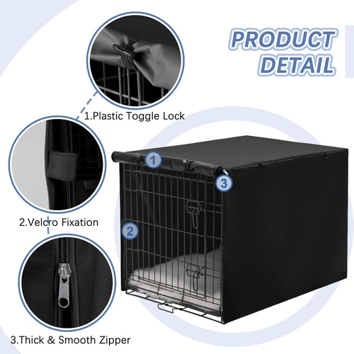 Funda Para Jaula De Perro - Funda Impermeable De Doble Pu...