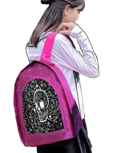 Mochila Escolar Urbana Calavera Mexicana Diseño 9