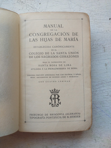 Manual De La Congregacion De Las Hijas De Maria