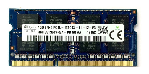 Imagen 1 de 2 de Memoria Ram Ddr3 4gb Laptop Pc3l-12800 1600mhz