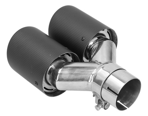 Punta De Escape Para Doble Salida De Fibra De Carbono Mate
