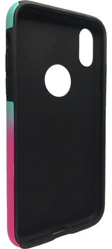 Protector Carcasa Dos Colores Degradé Para iPhone X Xs