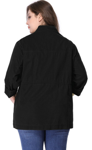 Chamarras Talla Grande Abrigo Anorak Con Bolsillos Y Cordón