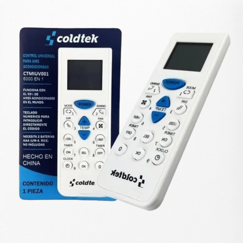 Control Remoto Universal Mini Split Mirage Mms-3621h-1a