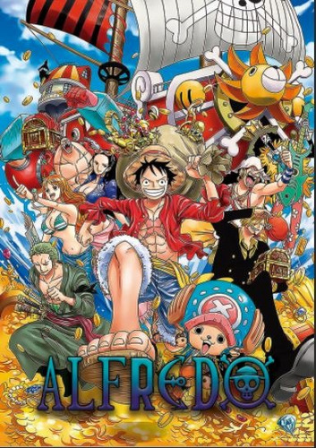 One Piece Lona Personalizada 1 X 70 Cm Fiesta Party Luffy