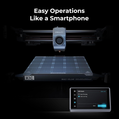 Impresora 3d Creality K1c: Velocidad De Hasta 23.622 In/s, Impresión Confiable En Fibra De Carbono, Diseño Antivibración, Calibración Automática Y Preensamblada. Ideal Para Tus Proyectos Creativos.