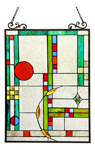 Panel Ventana Estilo Tiffany, Cristal 17,5 X 25 