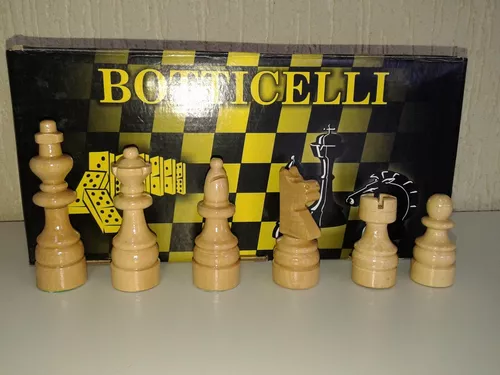 Peças de xadrez em madeira Botticelli – Loja DF Sinuca