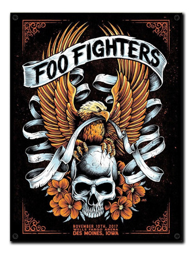 #127 - Cuadro Vintage 30 X 40 - Foo Fighthers - Poster 