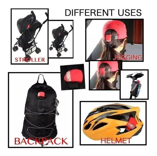 Linternas De Silicón Para Bicicleta 2 Piezas Radox Luz Bicic Color Rojo